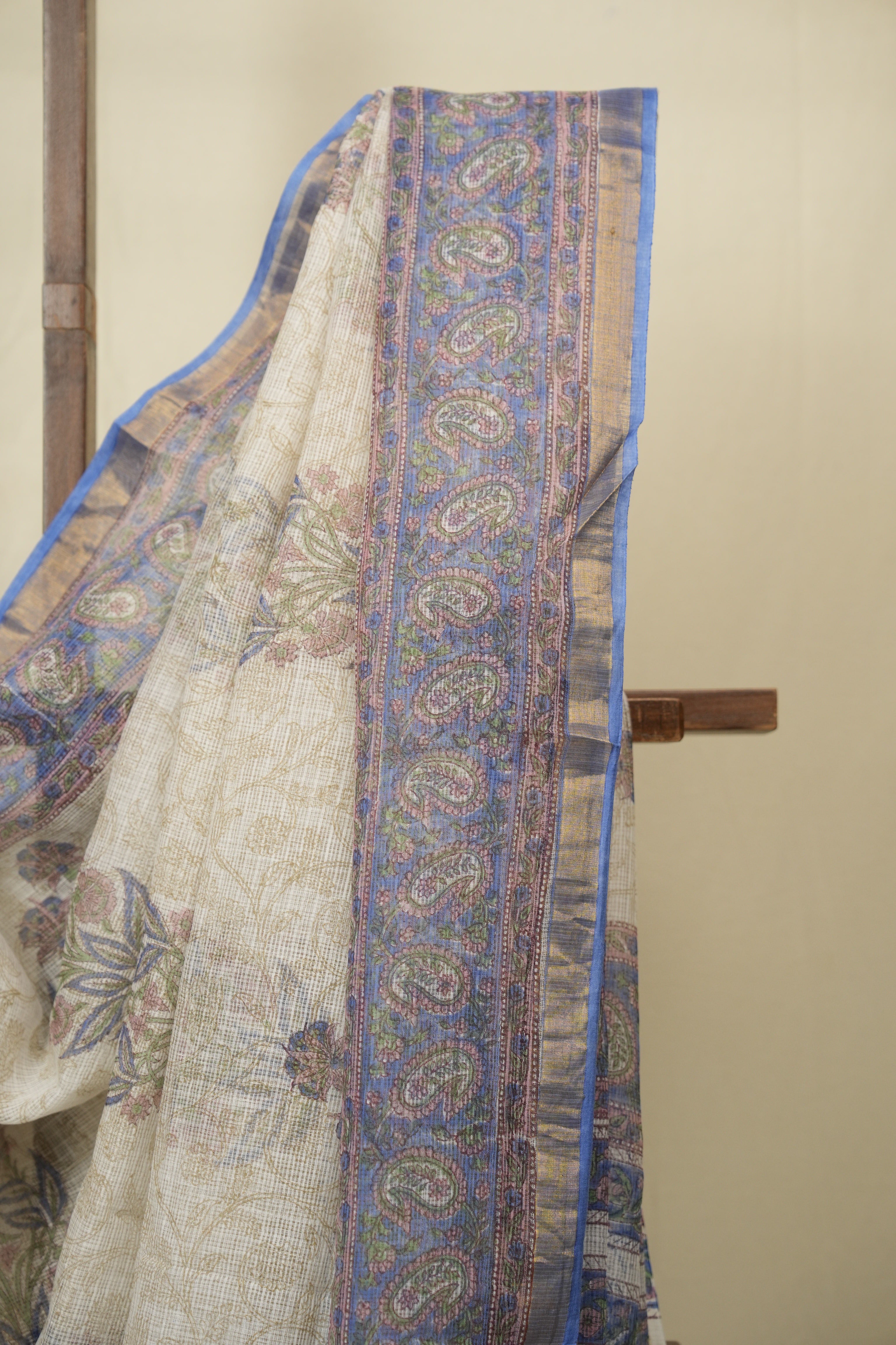 White HBP Kota Doria Saree - SRWKDS277