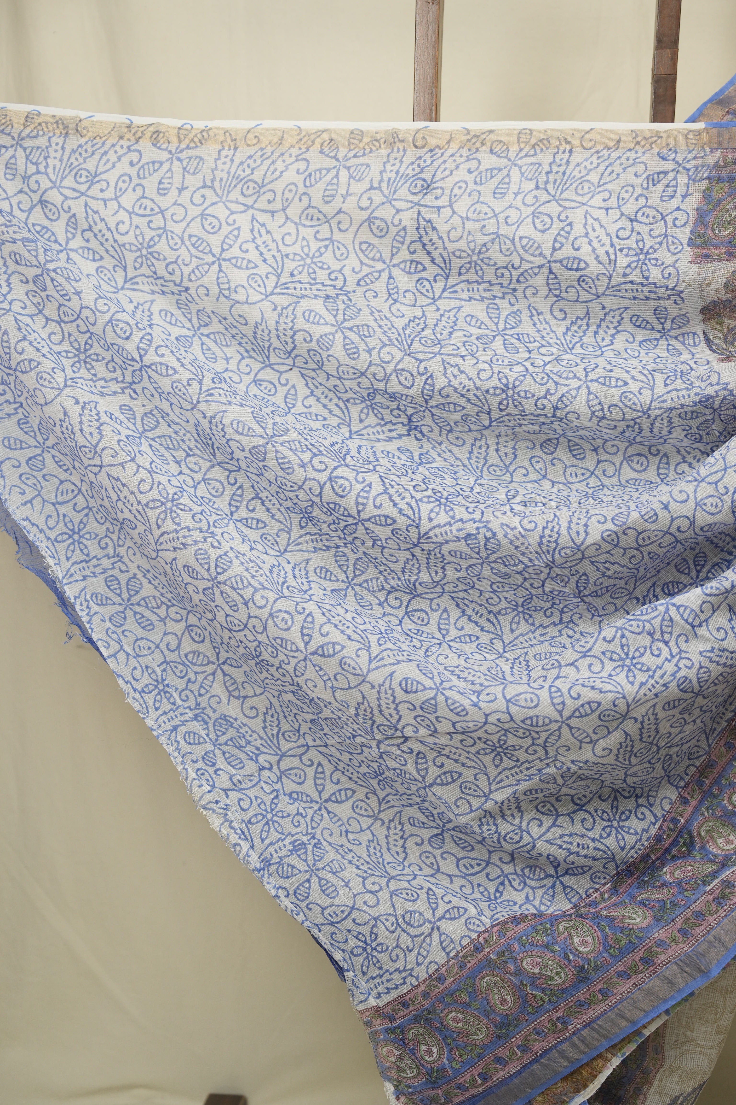 White HBP Kota Doria Saree - SRWKDS277