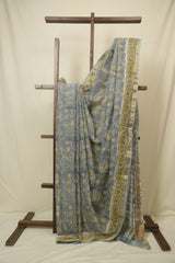 Aqua Green HBP Kota Doria Saree - SRAGKDS281
