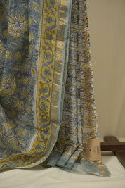 Aqua Green HBP Kota Doria Saree - SRAGKDS281
