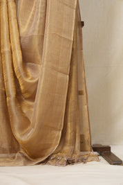 Lilac Gold Tissue Tussar Silk Saree - SRLGTTSS508