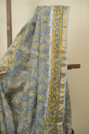 Aqua Green HBP Kota Doria Saree - SRAGKDS281
