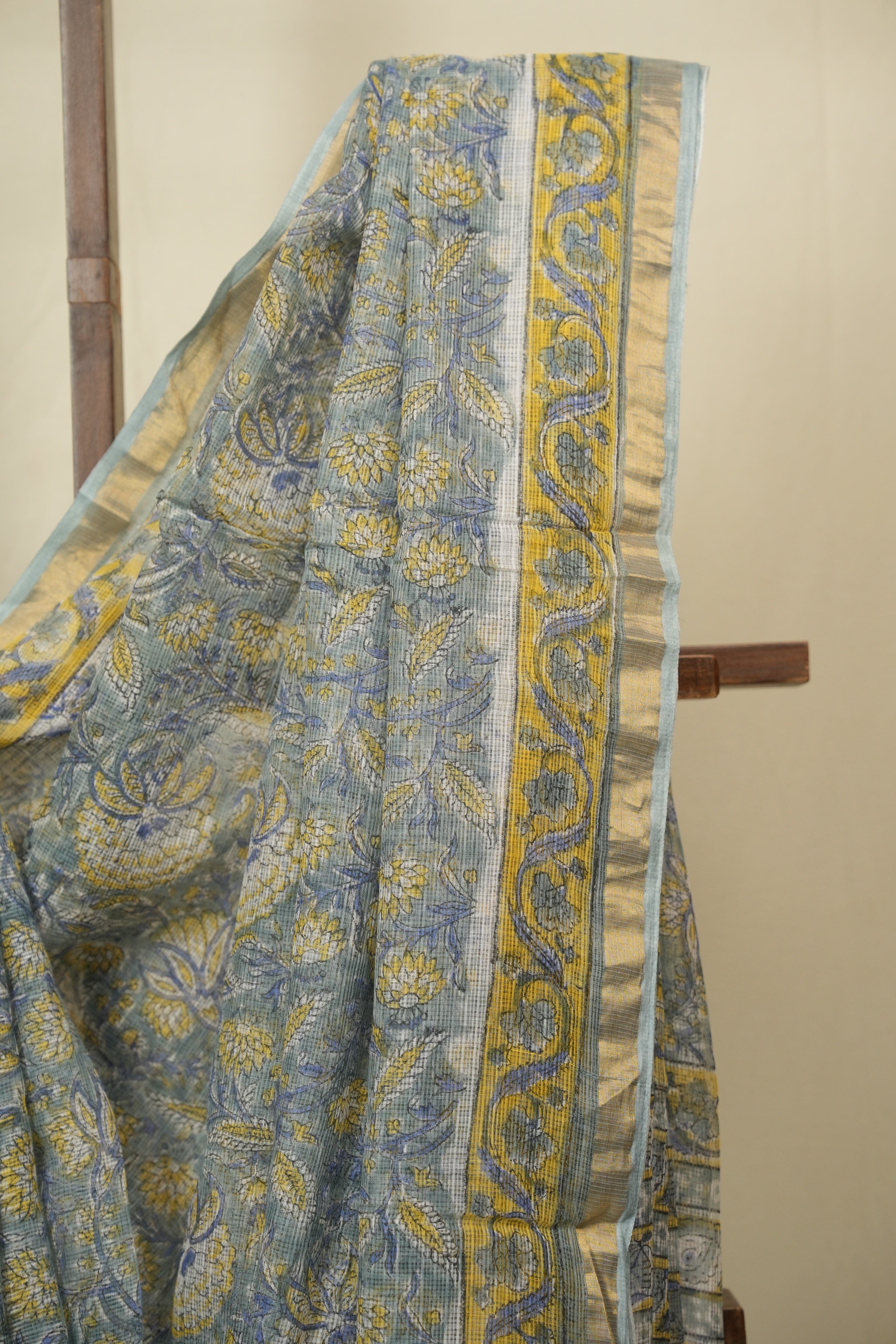 Aqua Green HBP Kota Doria Saree - SRAGKDS281