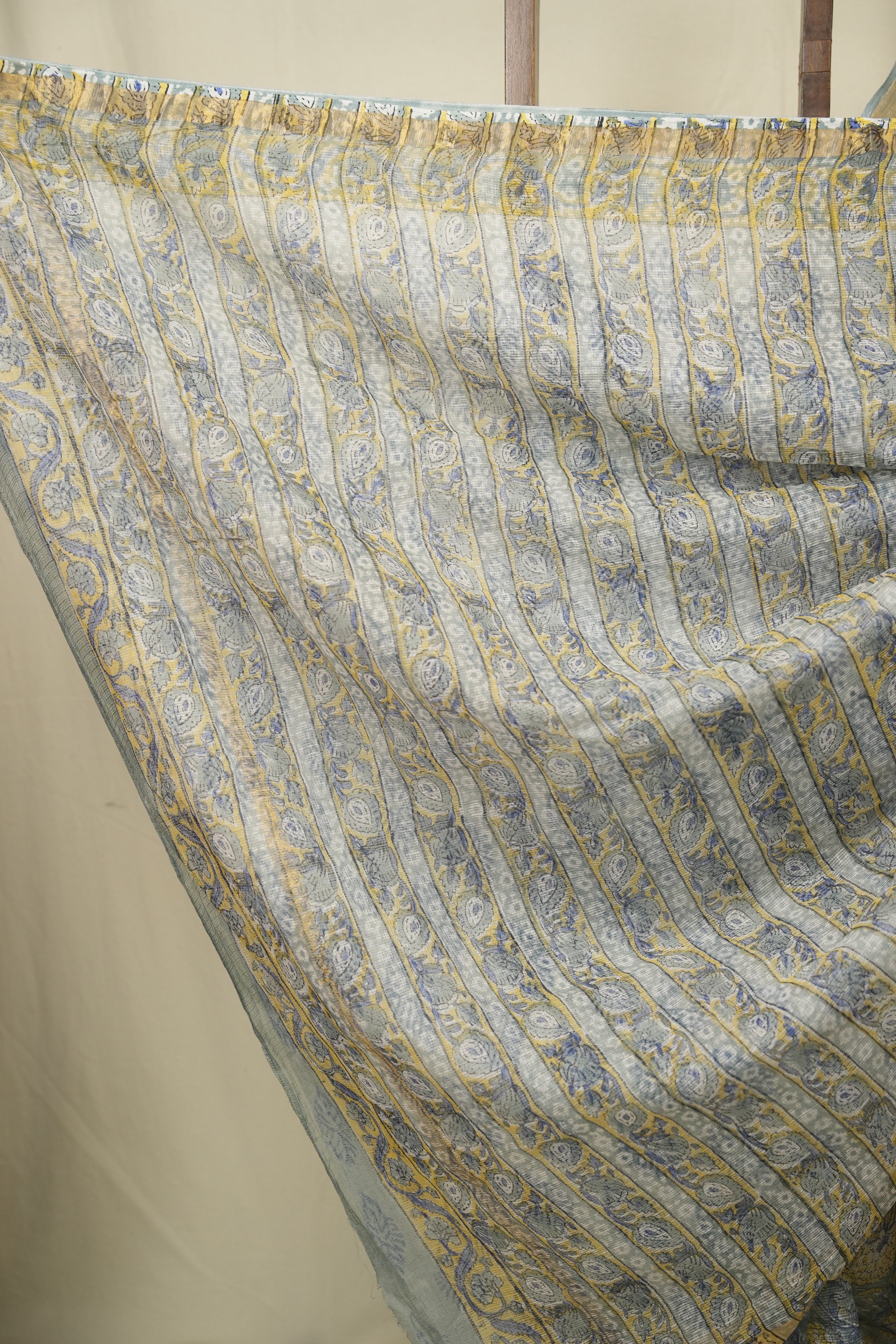 Aqua Green HBP Kota Doria Saree - SRAGKDS281