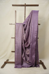 Purple Tussar Silk Saree - SRPTSS1710