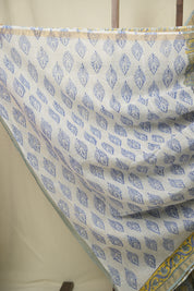 Aqua Green HBP Kota Doria Saree - SRAGKDS281