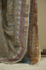 Aqua Blue HBP Kota Doria Saree - SRAbKDS284