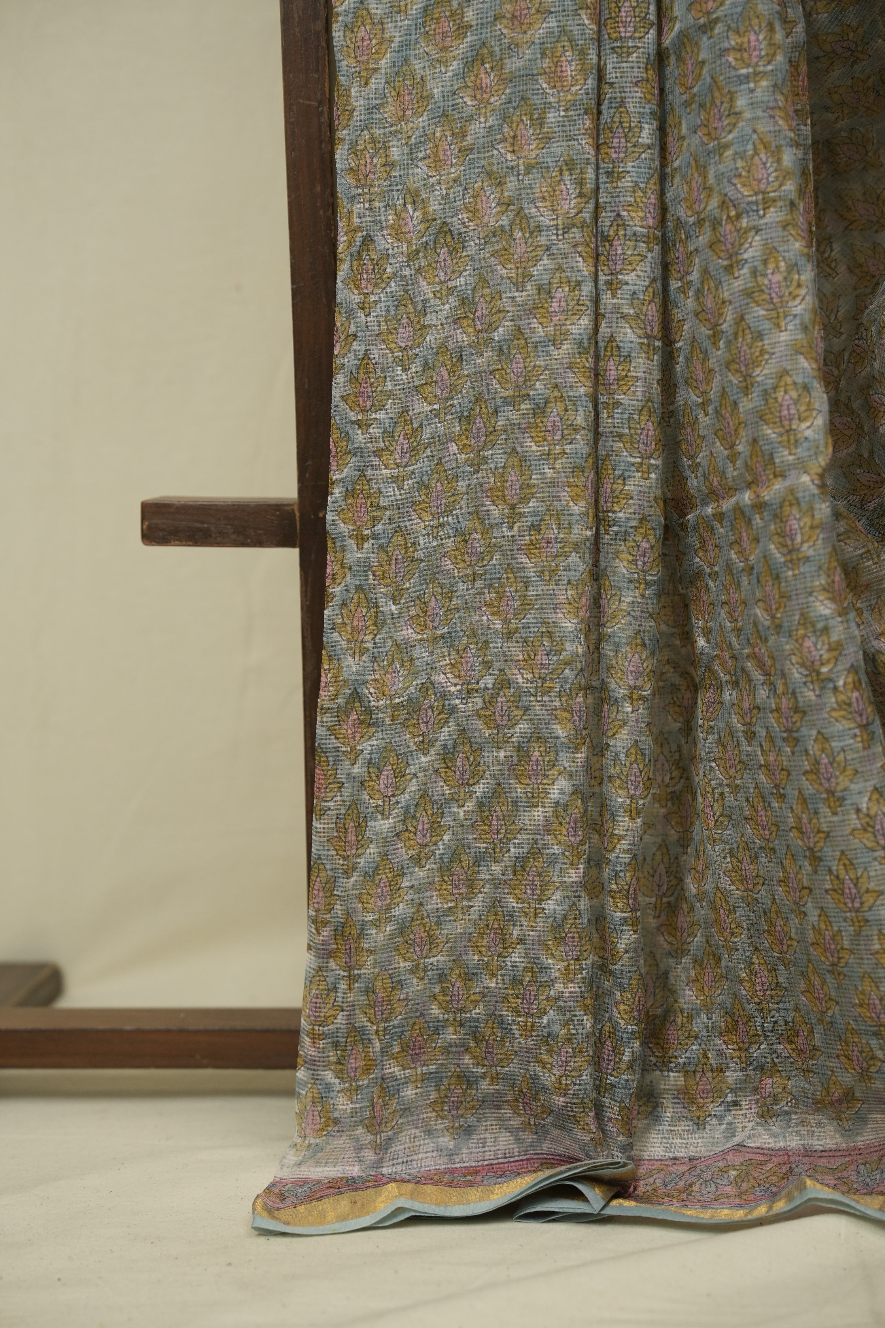 Aqua Blue HBP Kota Doria Saree - SRAbKDS284