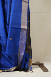 Blue Raw Silk Saree - SRBRSS940