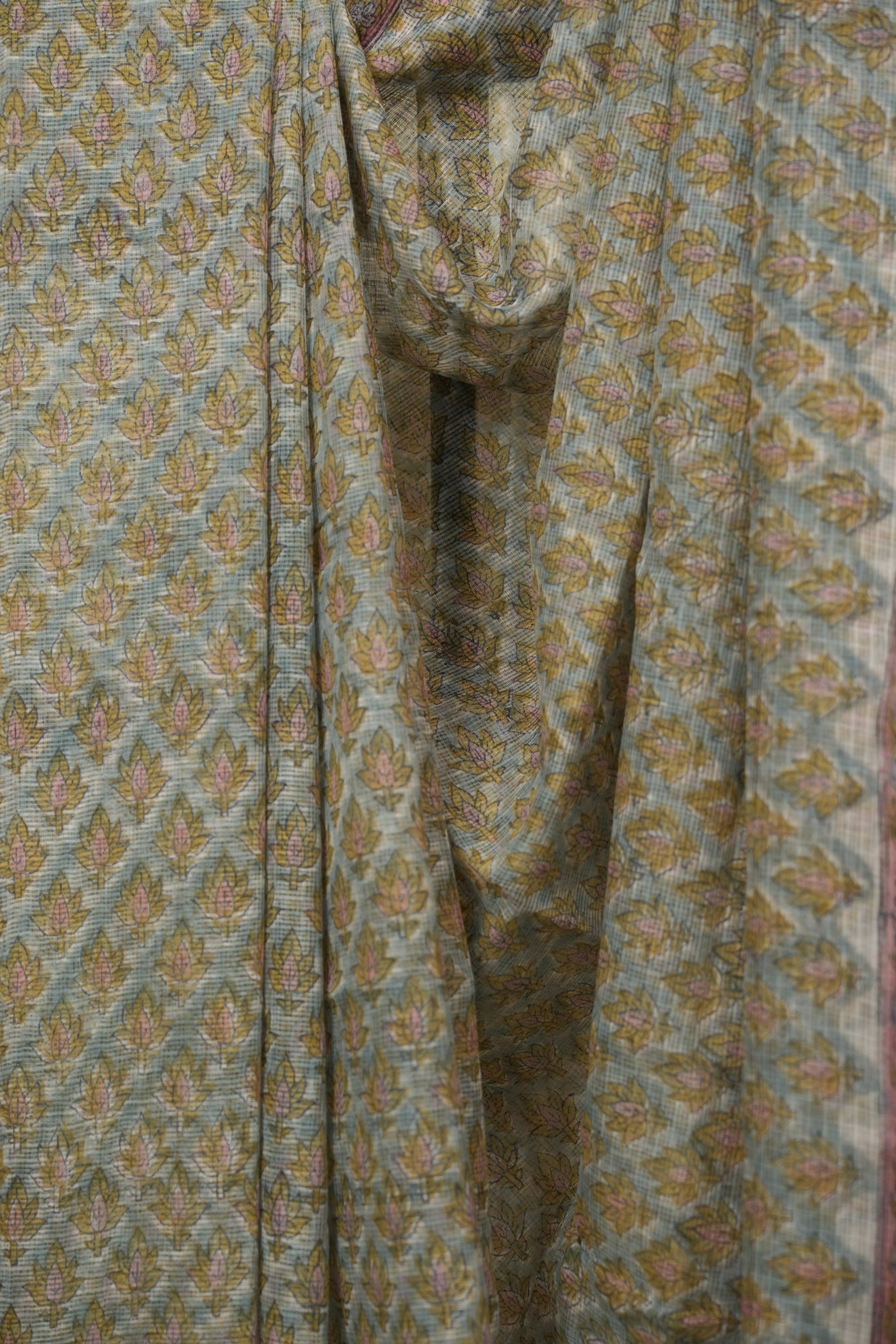 Aqua Blue HBP Kota Doria Saree - SRAbKDS284