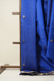 Blue Raw Silk Saree - SRBRSS940