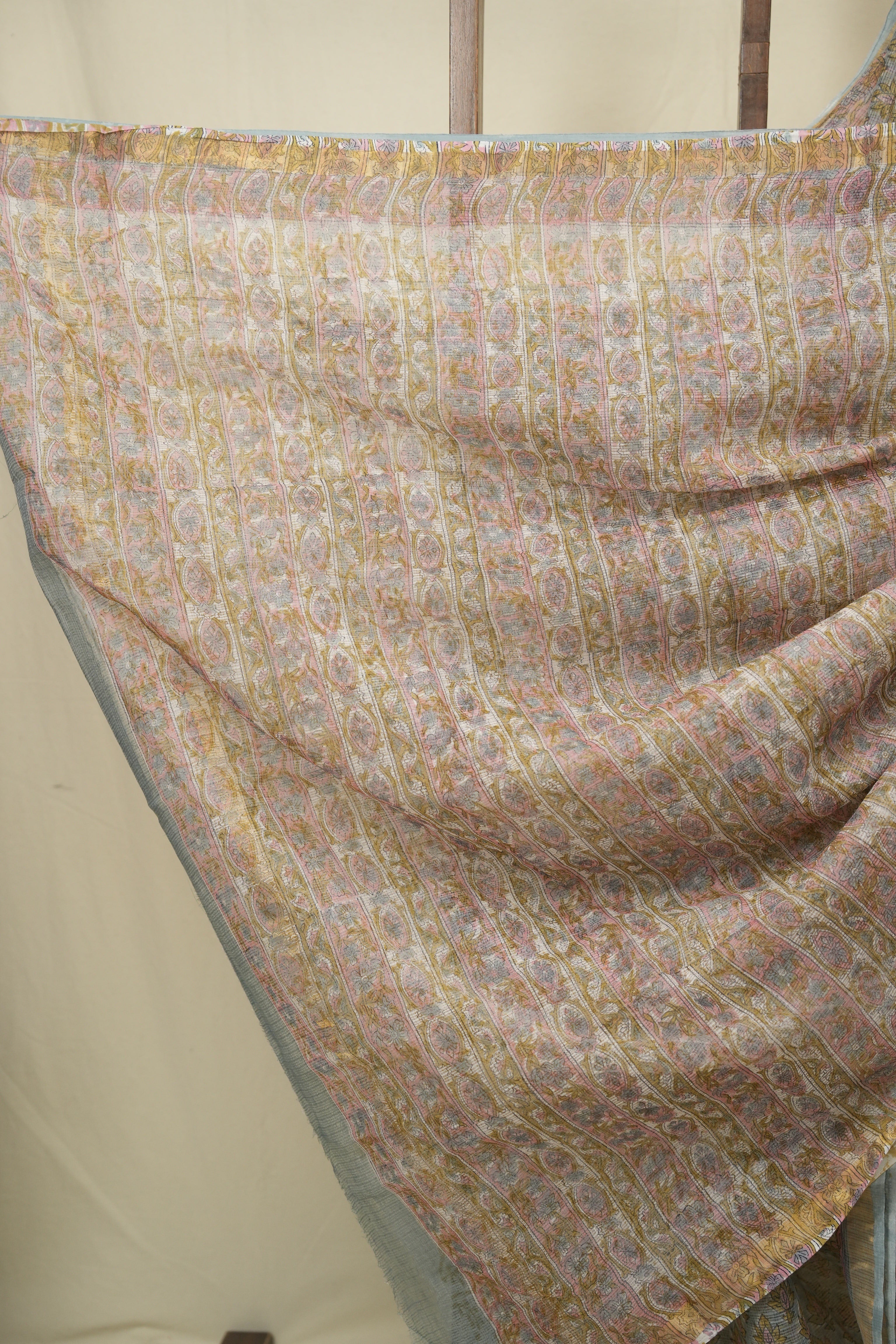 Aqua Blue HBP Kota Doria Saree - SRAbKDS284
