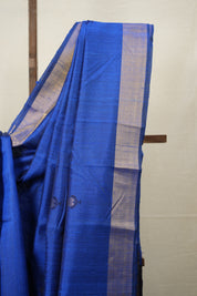 Blue Raw Silk Saree - SRBRSS940
