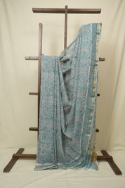 Sky Blue HBP Kota Doria Saree - SRSBKDS283
