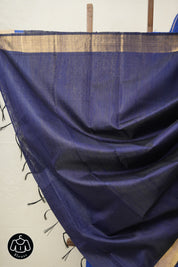 Blue Raw Silk Saree - SRBRSS940