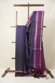 Blue Raw Silk Saree - SRBRSS950