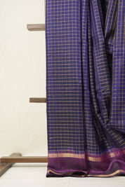 Blue Raw Silk Saree - SRBRSS950