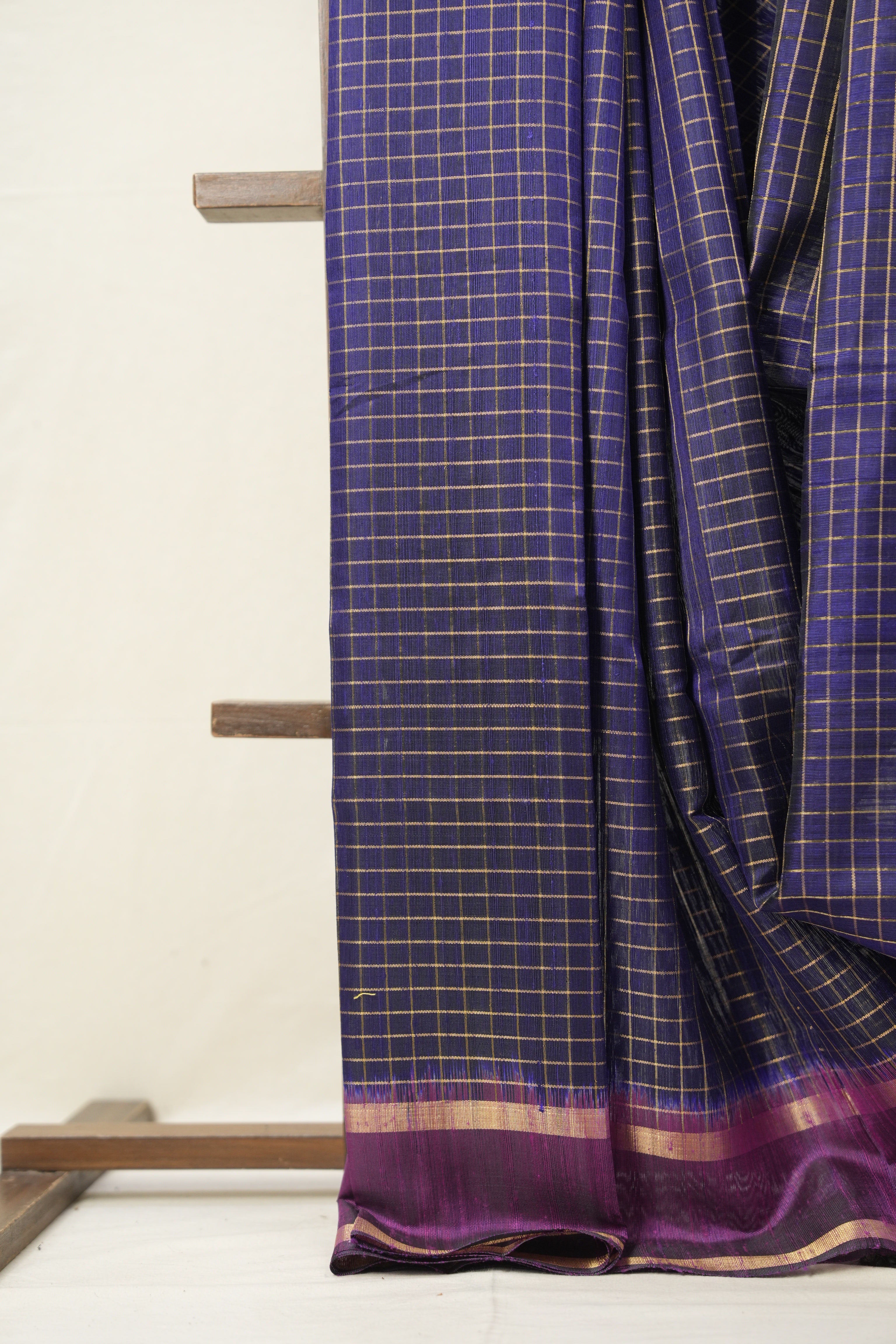 Blue Raw Silk Saree - SRBRSS950