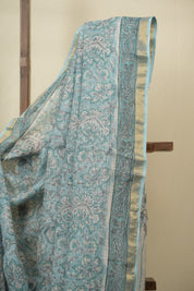 Sky Blue HBP Kota Doria Saree - SRSBKDS283