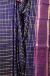 Blue Raw Silk Saree - SRBRSS950