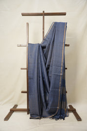 Peacock Blue Tussar Silk Saree - SRPBTSS1723