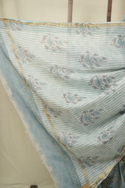 Sky Blue HBP Kota Doria Saree - SRSBKDS283