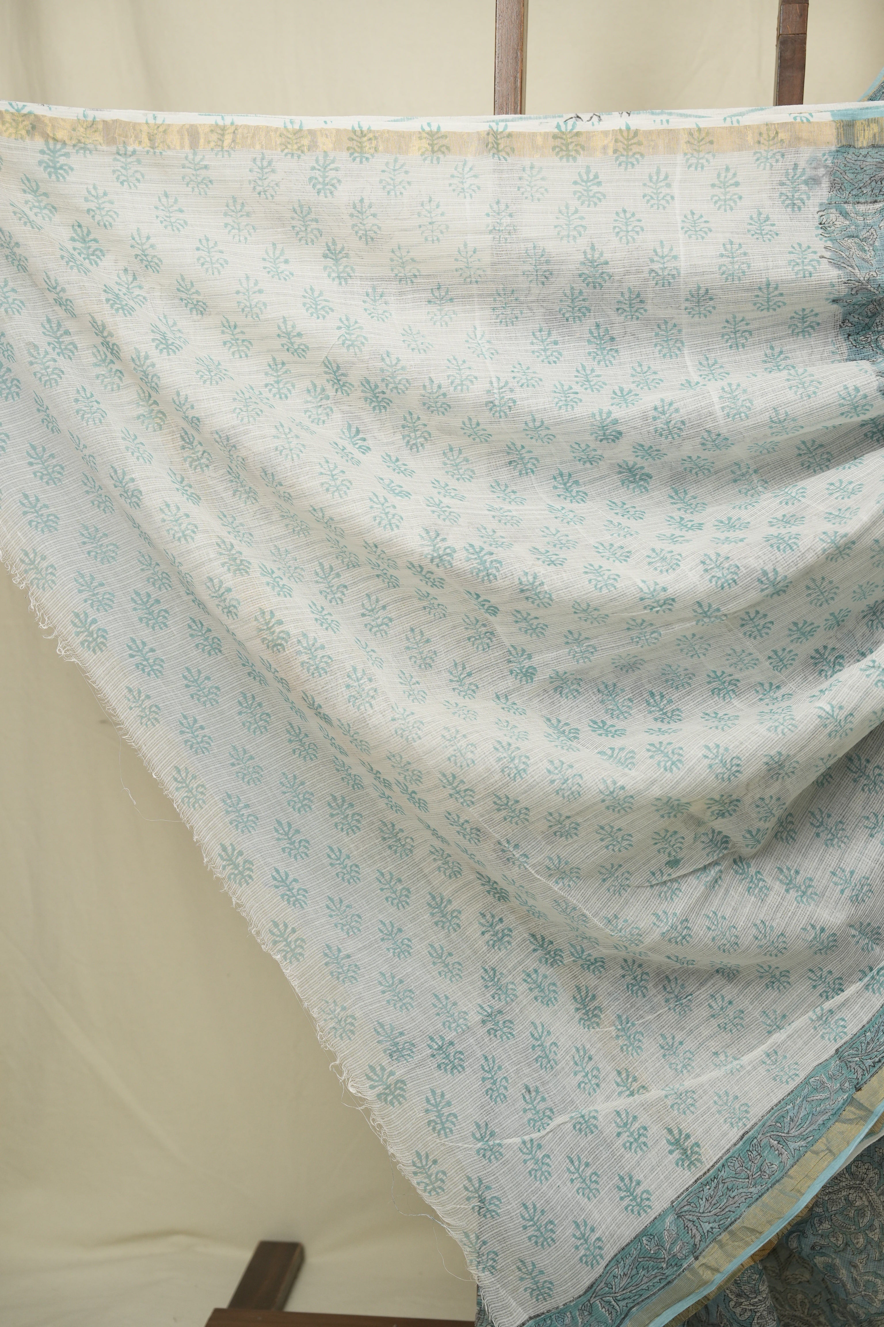 Sky Blue HBP Kota Doria Saree - SRSBKDS283