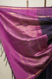 Blue Raw Silk Saree - SRBRSS950