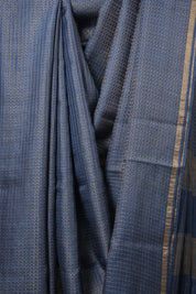 Peacock Blue Tussar Silk Saree - SRPBTSS1723