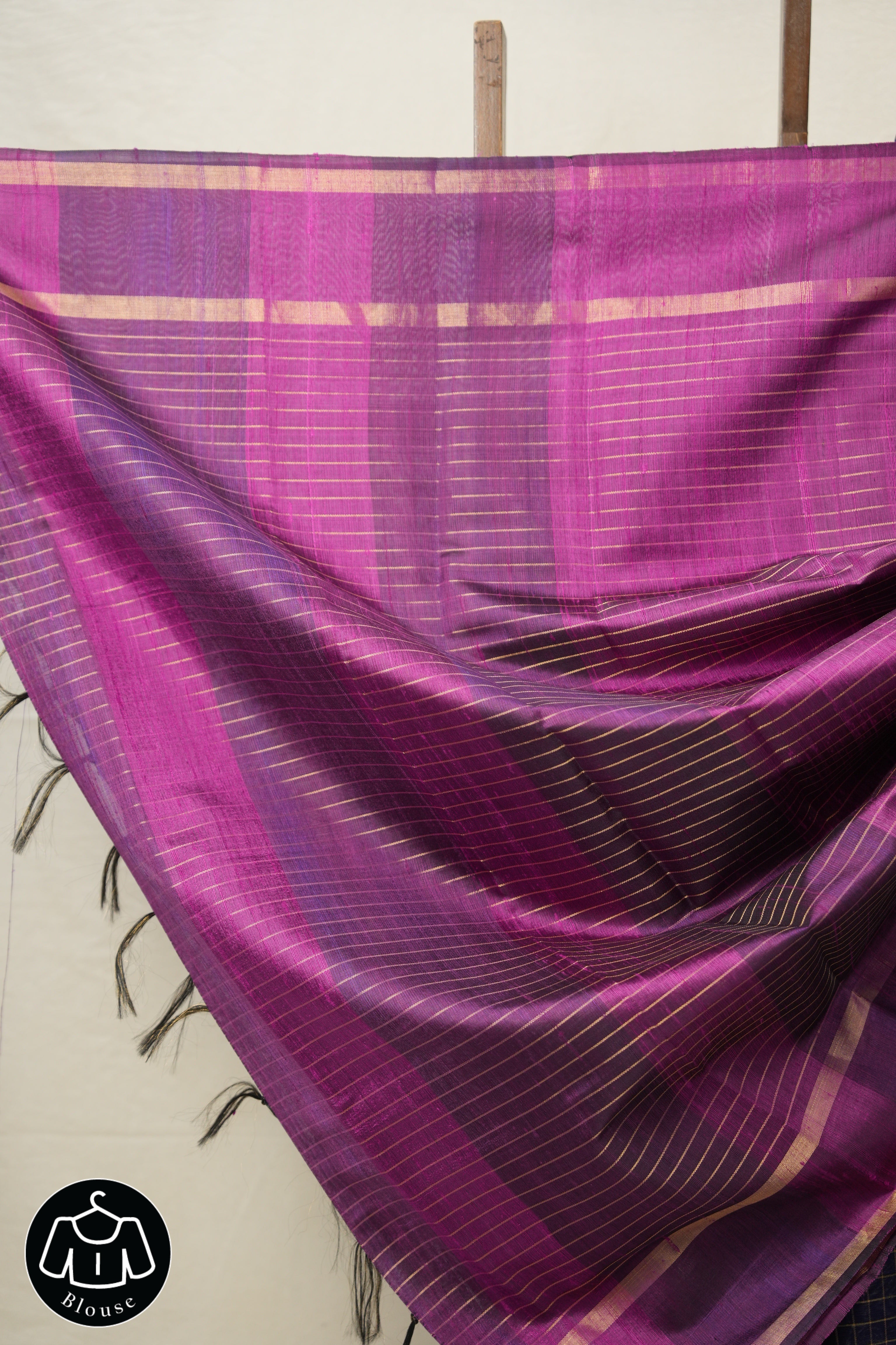 Blue Raw Silk Saree - SRBRSS950