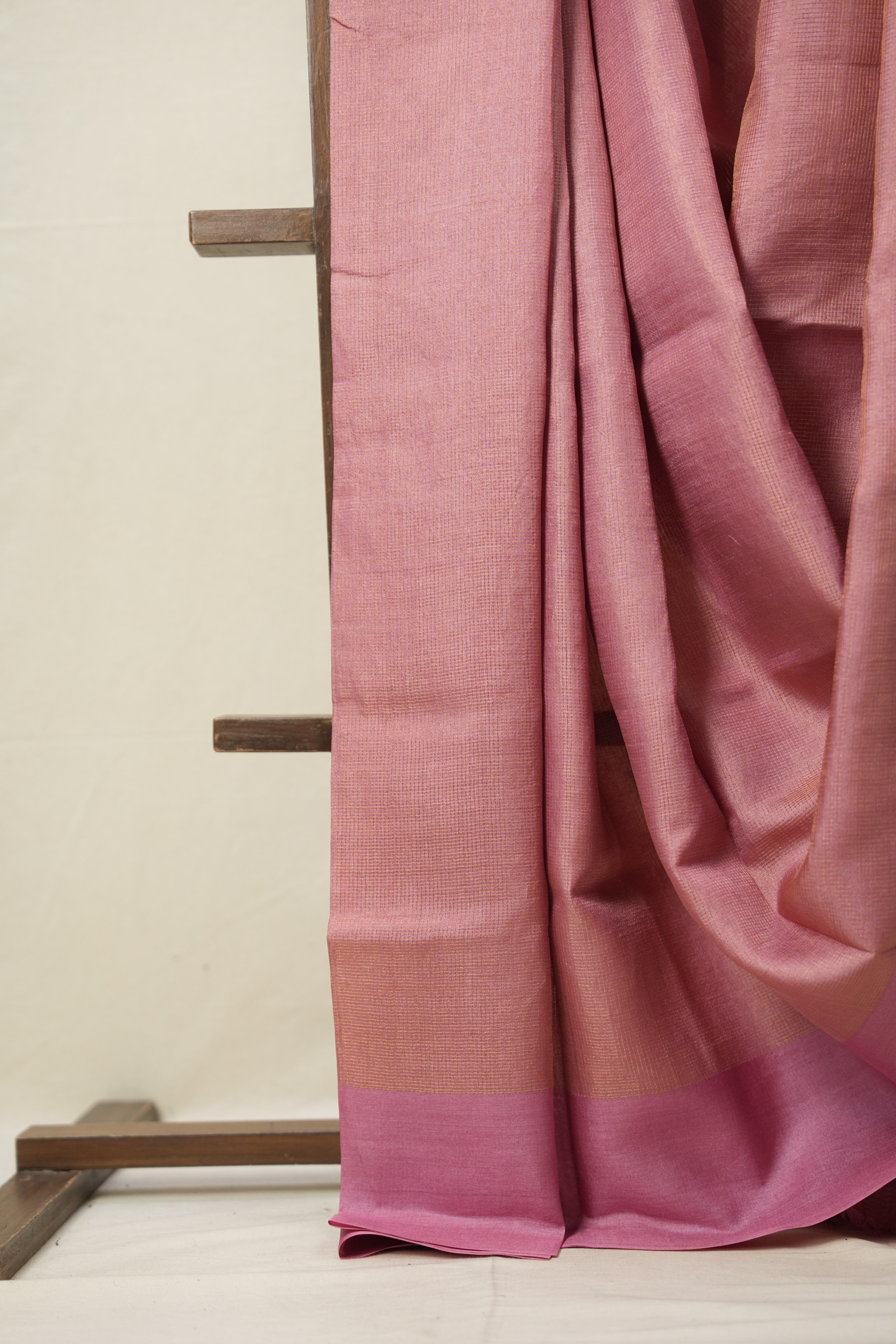 Pink Tussar Silk Saree - SRPTSS1641