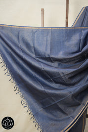 Peacock Blue Tussar Silk Saree - SRPBTSS1723