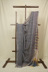Grey HBP Kota Doria Saree - SRGKDS286