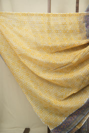 Grey HBP Kota Doria Saree - SRGKDS286
