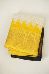 White Sungudi Cotton Saree - SRWSCS243
