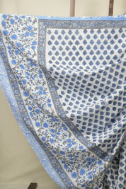 White HBP Cotton Saree - SRWCS3411