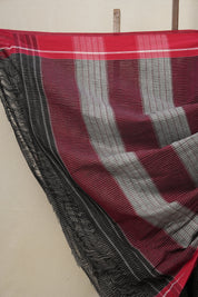 Black Big Checks Cotton Patteda Anchu Saree - SRBPAS271