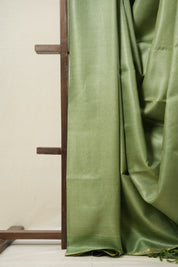 Mint Green Tussar Silk Saree - SRMGTSS1638
