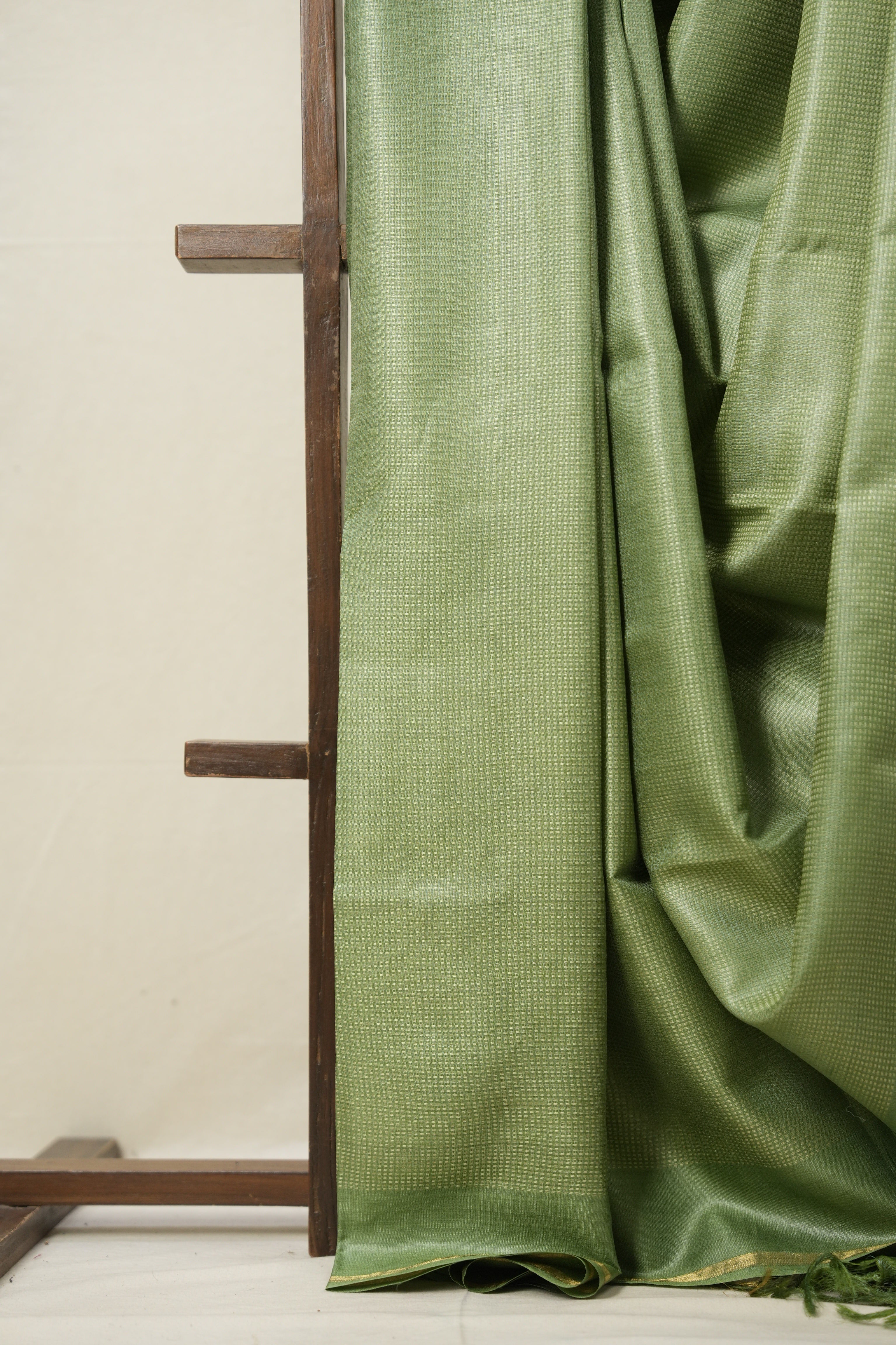 Mint Green Tussar Silk Saree - SRMGTSS1638