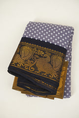 Lavender Sungudi Cotton Saree - SRLSCS244
