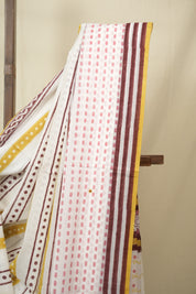 White HBP Cotton Saree - SRWCS3412