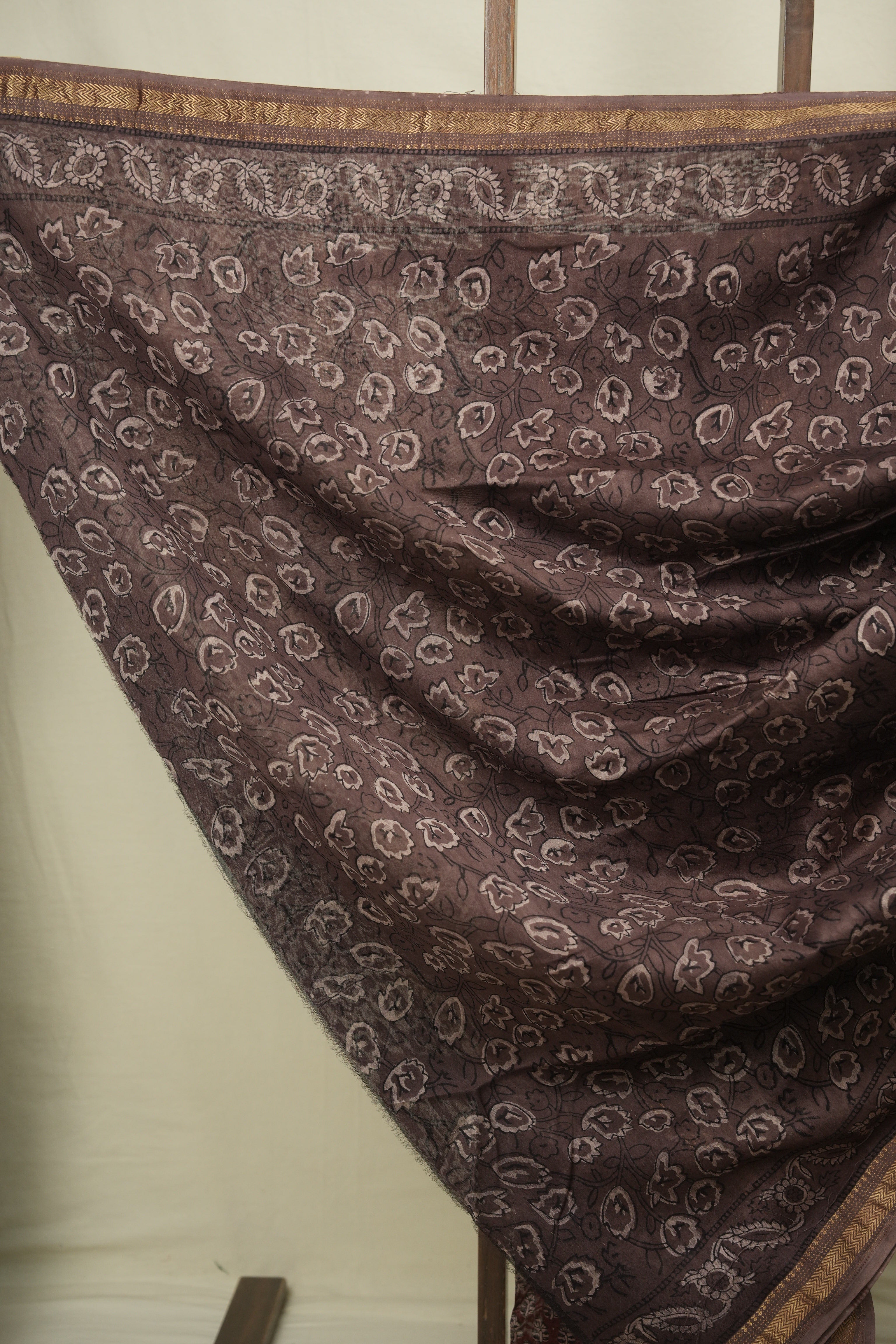 Maroon HBP Cotton Silk Saree With Chanderi Border - SRMCSS1808