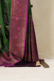 Green Banarasi Silk Saree - SRGBSS739