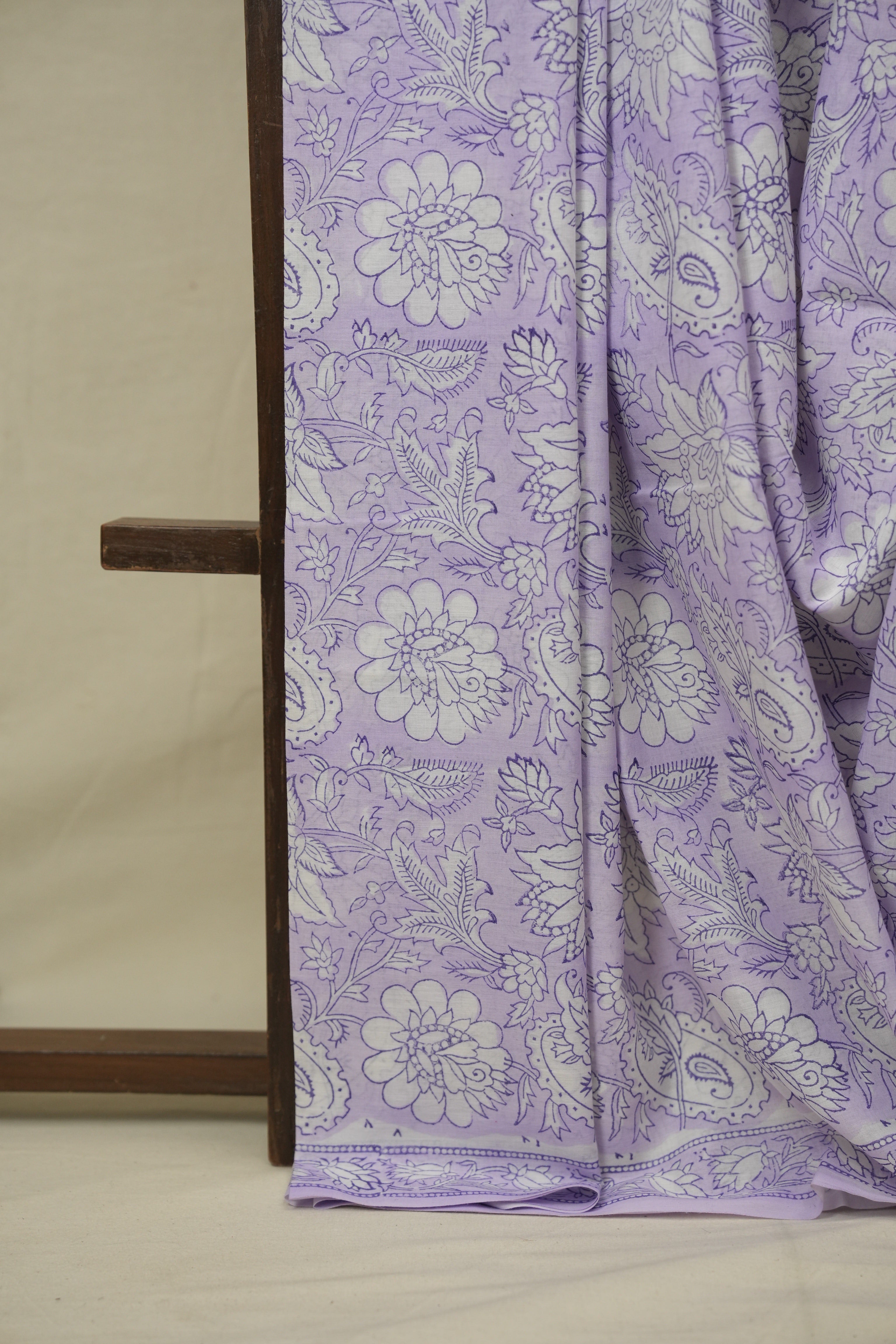 Lavender HBP Cotton Saree - SRLCS3409