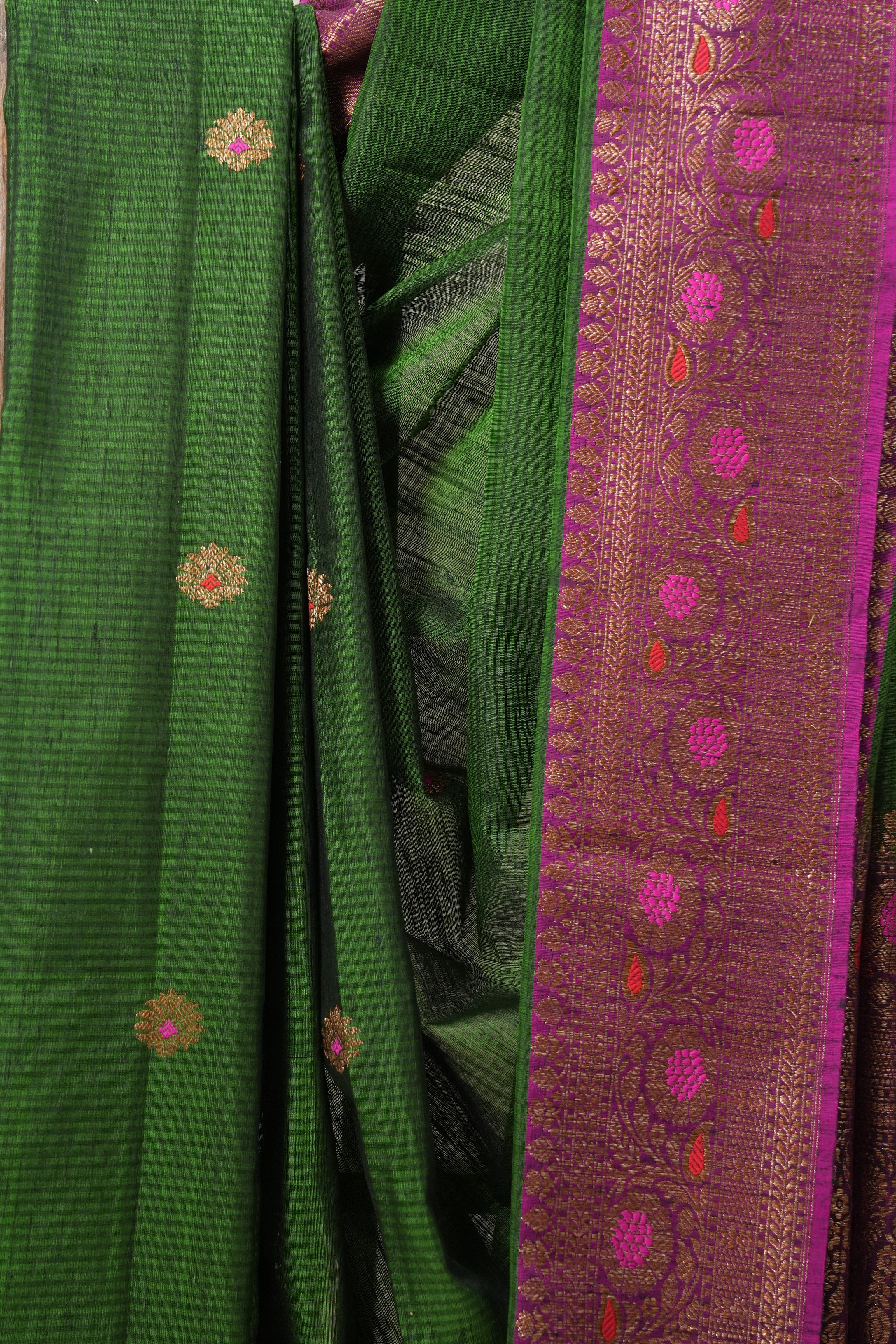 Green Banarasi Silk Saree - SRGBSS739