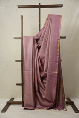 Dusty Pink Tussar Silk Saree - SRDPTSS1636