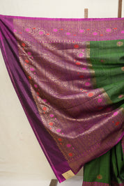 Green Banarasi Silk Saree - SRGBSS739