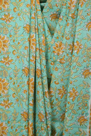 Teal HBP Cotton Saree - SRTCS3410