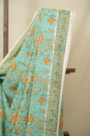 Teal HBP Cotton Saree - SRTCS3410