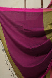 Mehandi Green Bengal Cotton Saree With Lace - SRMGBCSWL07